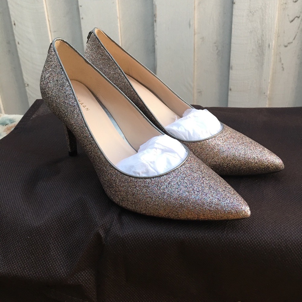 ✨NIB Cole Haan Prieta Pumps Silver Glitter(7.5 US)